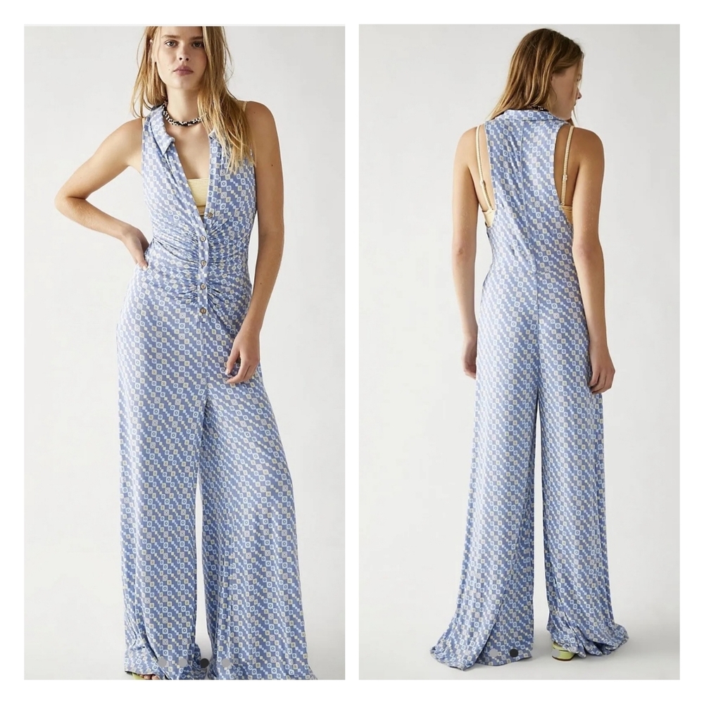 - Free people Shayla Halter Jumpsuit. A-45